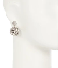 C by Cezanne Half Dome CZ Drop Earrings