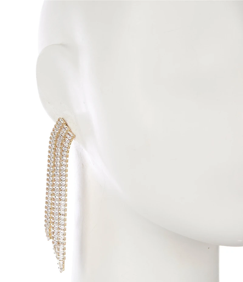 C by Cezanne Mega 3 Row Chandelier Earrings