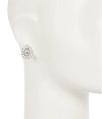 C by Cezanne Mix Stone Halo Teardrop Drop Earrings