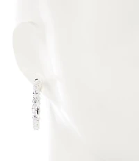 C by Cezanne Mixed CZ Stone Hoop Earrings