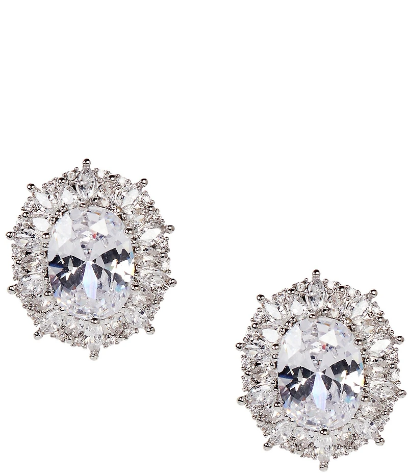 C by Cezanne Oval Fancy Stud Earrings