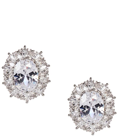 C by Cezanne Oval Fancy Stud Earrings
