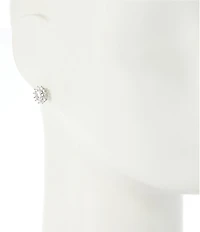 C by Cezanne Rhinestone Pear Halo Stud Earrings