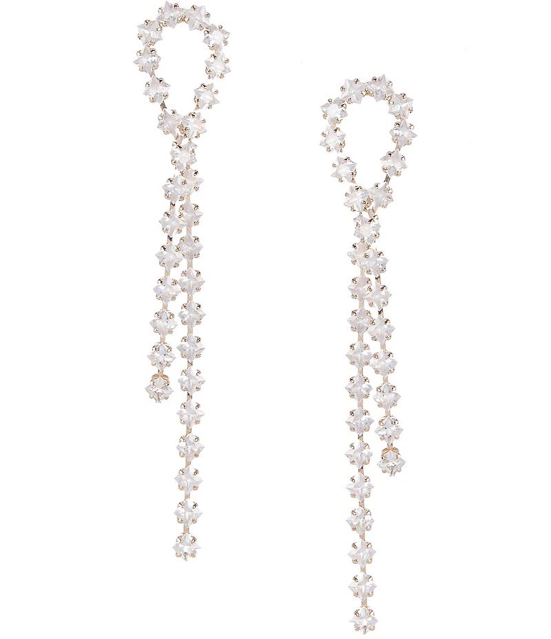 C by Cezanne Stone Loop Linear Earrings