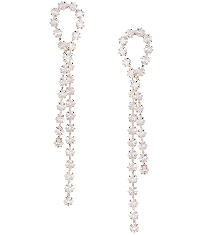 C by Cezanne Stone Loop Linear Earrings