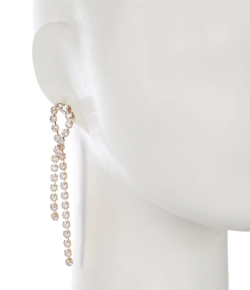 C by Cezanne Stone Loop Linear Earrings