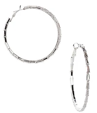 C by Cezanne Triangle Hoop Earrings