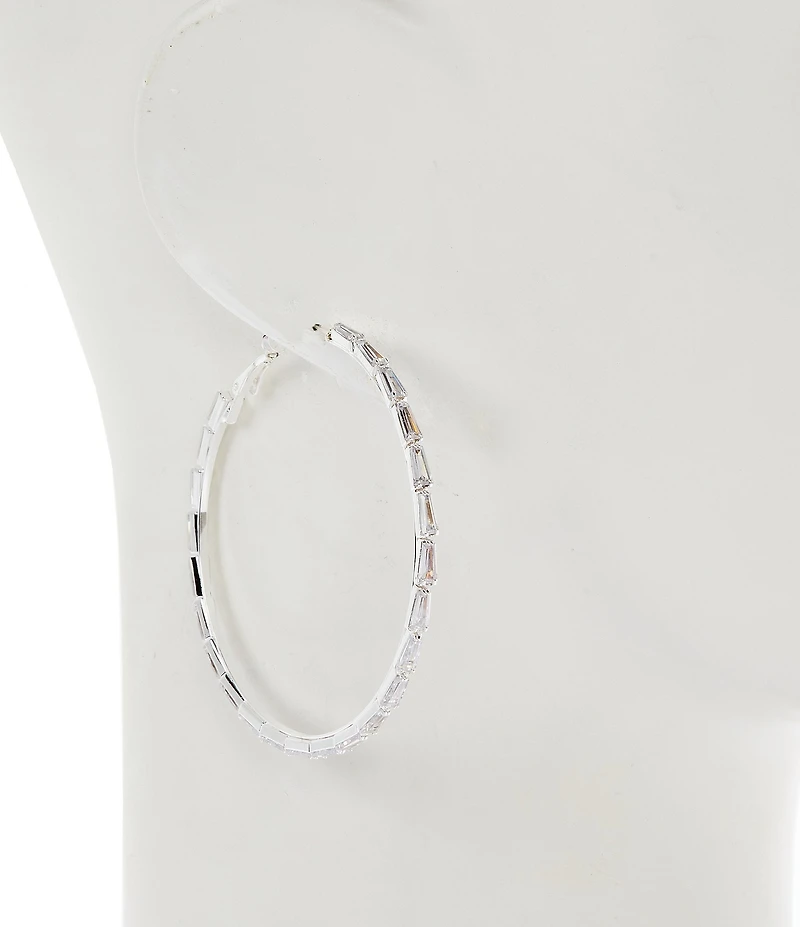 C by Cezanne Triangle Hoop Earrings