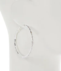 C by Cezanne Triangle Hoop Earrings