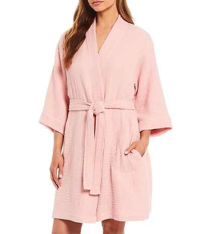 Sleep Sense Spa Essentials Cozy Organic Turkish Cotton Gauze Robe
