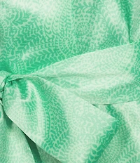 Cabernet Leafy Satin 3/4 Sleeve Coordinating Wrap Robe