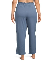 Cabernet Plus Size Solid French Terry Wide Leg Coordinating Sleep Pants
