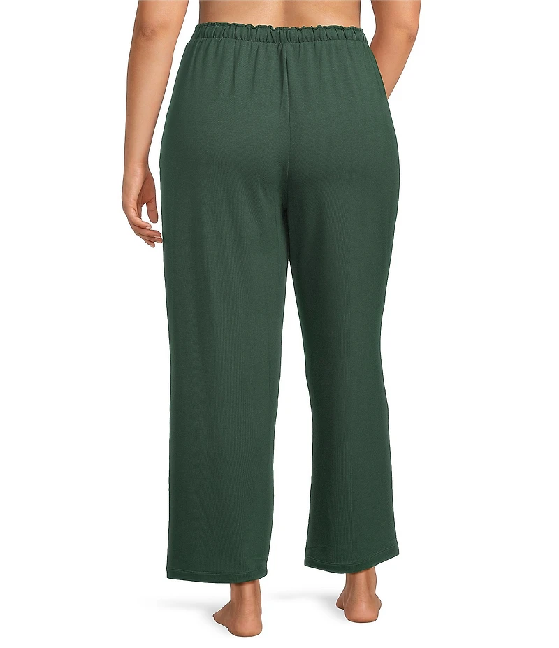 Cabernet Plus Size Solid French Terry Wide Leg Coordinating Sleep Pants