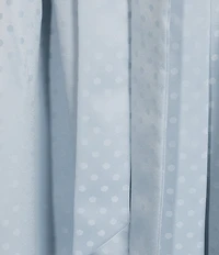 Cabernet Satin Dotted 3/4 Sleeve Coordinating Wrap Robe