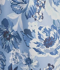 Cabernet Satin Floral Print Sleeveless V-Neck Chemise