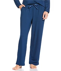 Cabernet Solid French Terry Wide Leg Coordinating Sleep Pant