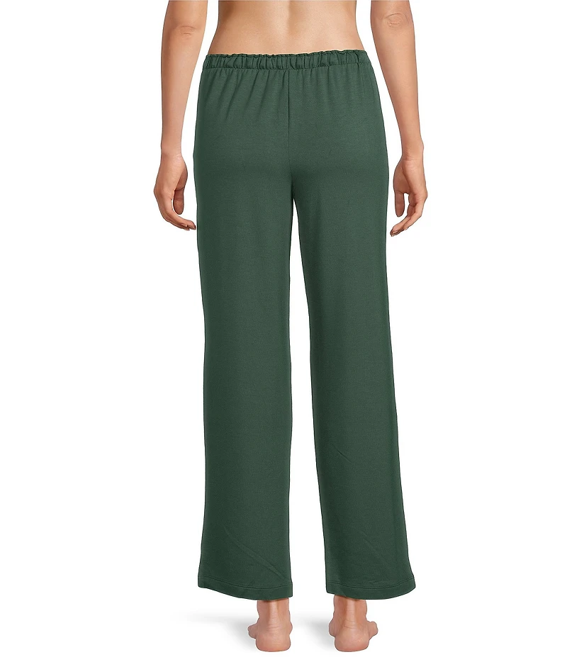 Cabernet Solid French Terry Wide Leg Coordinating Sleep Pant