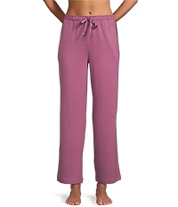 Cabernet Solid French Terry Wide Leg Coordinating Sleep Pant