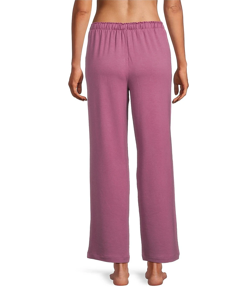 Cabernet Solid French Terry Wide Leg Coordinating Sleep Pant