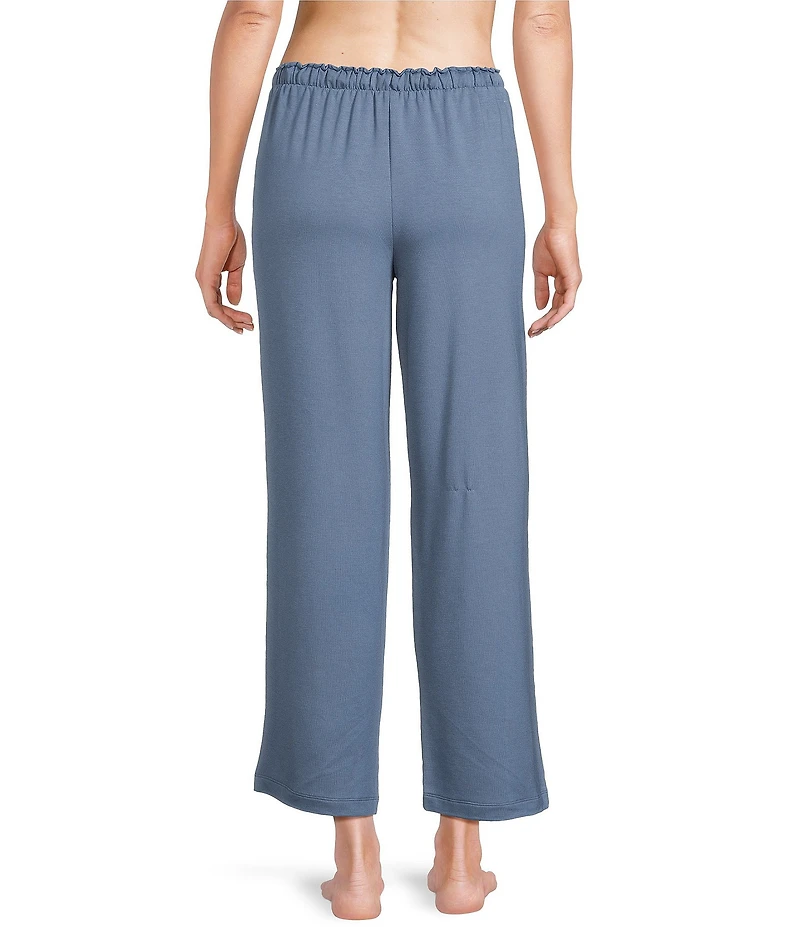 Cabernet Solid French Terry Wide Leg Coordinating Sleep Pant