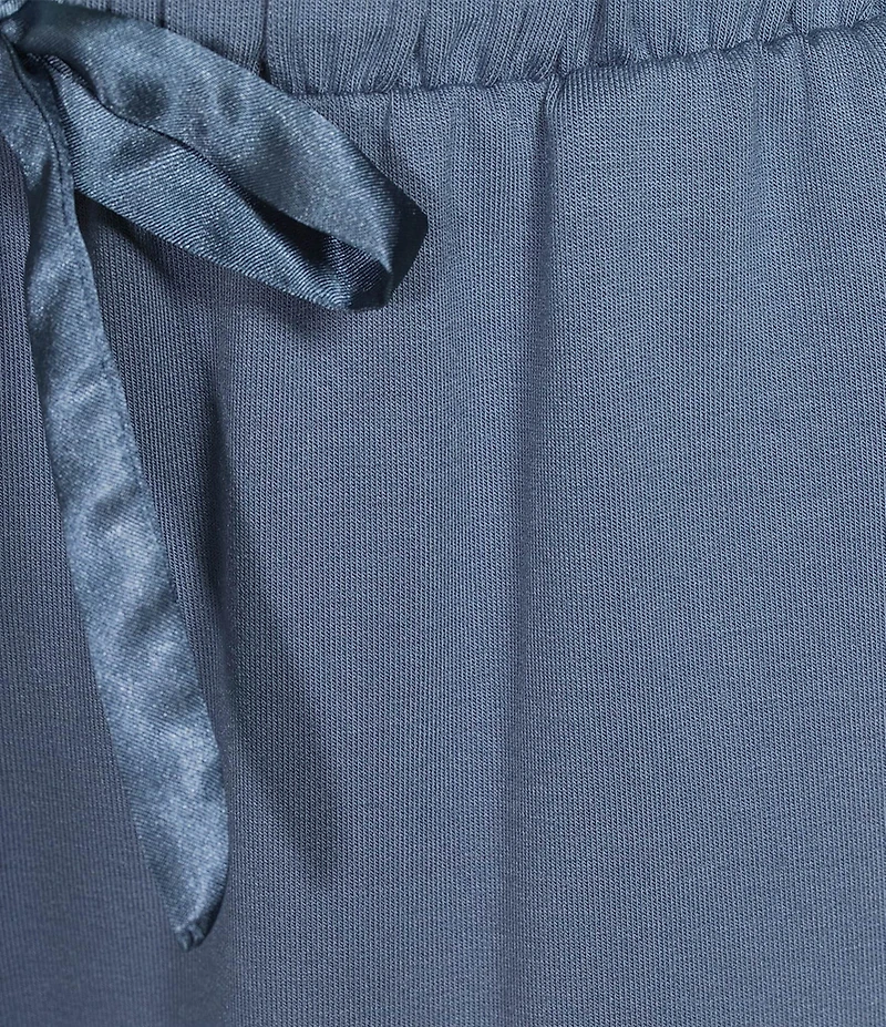 Cabernet Solid French Terry Wide Leg Coordinating Sleep Pant