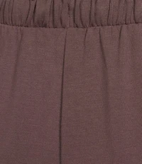 Cabernet Solid French Terry Wide Leg Coordinating Sleep Pant