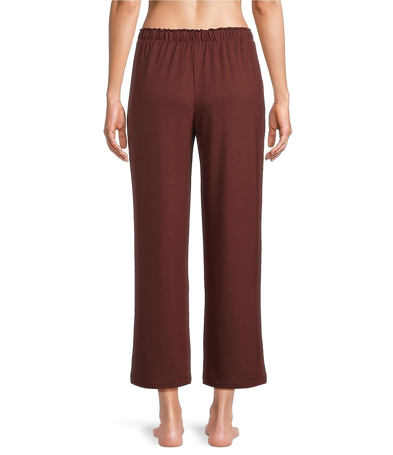 Cabernet Solid French Terry Wide Leg Coordinating Sleep Pants