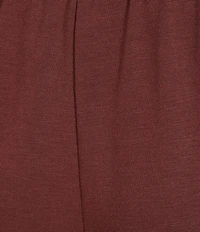 Cabernet Solid French Terry Wide Leg Coordinating Sleep Pants