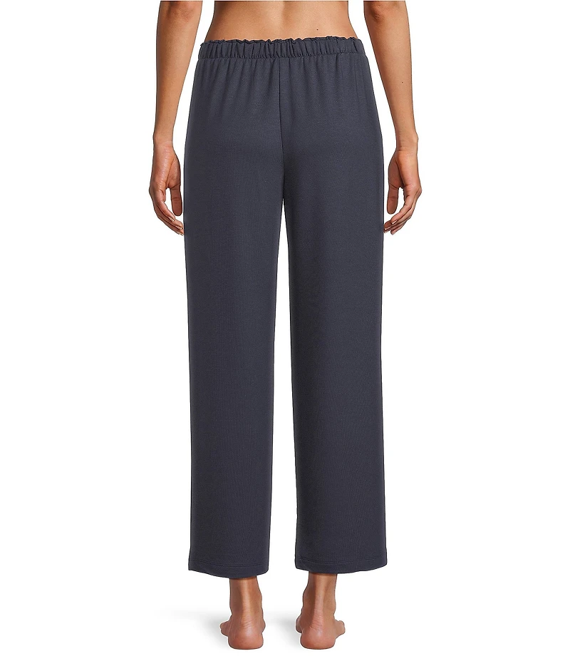 Cabernet Solid French Terry Wide Leg Coordinating Sleep Pants