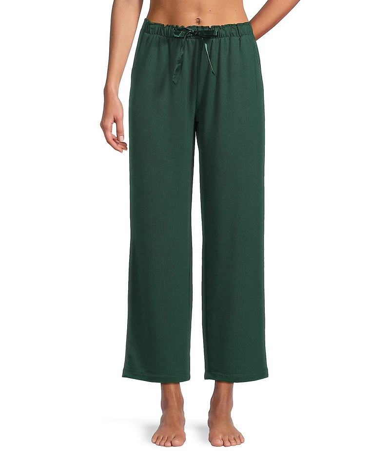 Cabernet Solid French Terry Wide Leg Coordinating Sleep Pants