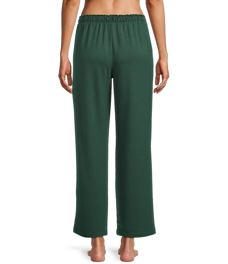 Cabernet Solid French Terry Wide Leg Coordinating Sleep Pants