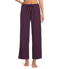 Cabernet Solid French Terry Wide Leg Coordinating Sleep Pants