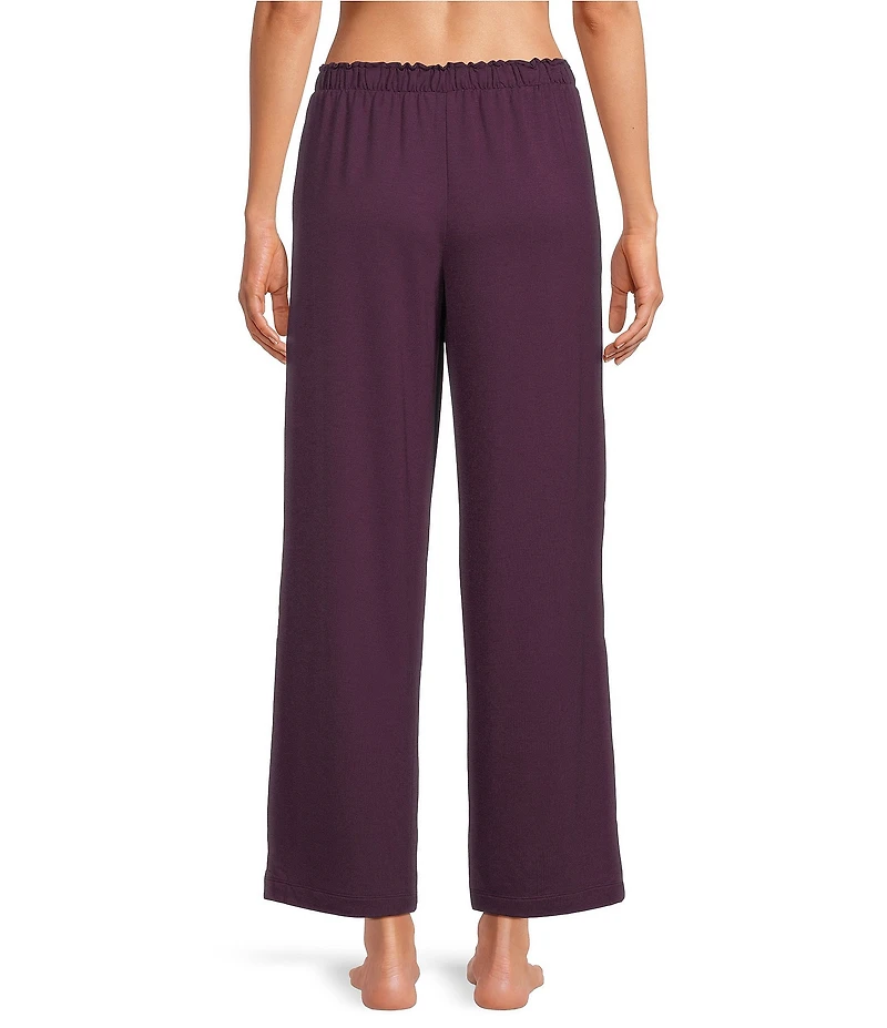 Cabernet Solid French Terry Wide Leg Coordinating Sleep Pants