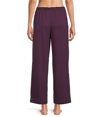 Cabernet Solid French Terry Wide Leg Coordinating Sleep Pants