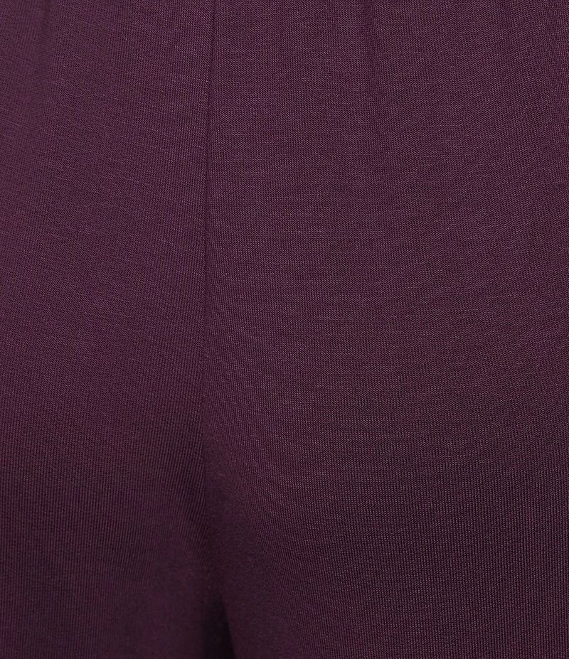 Cabernet Solid French Terry Wide Leg Coordinating Sleep Pants
