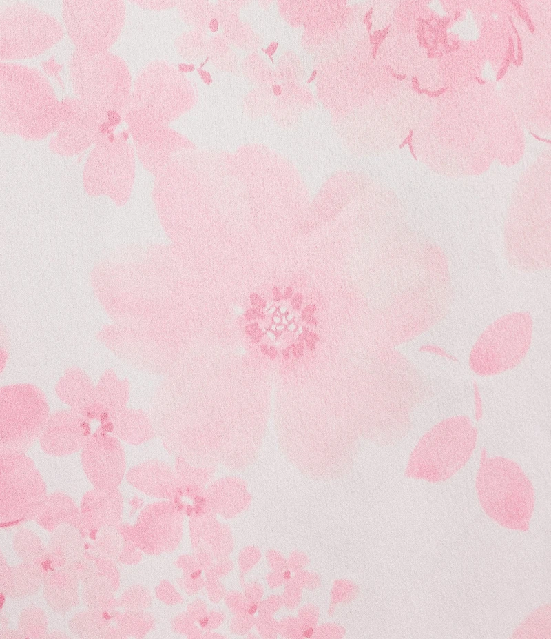 Cabernet Woven Satin Floral Short Sleeve Notch Collar Capri Pajama Set