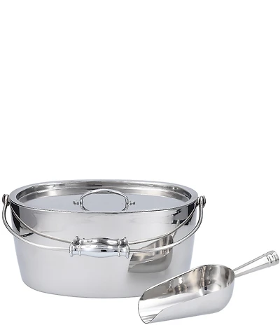 Crafthouse by Fortessa Stainless Steel Oval Ice Bucket w/ Scoop Set