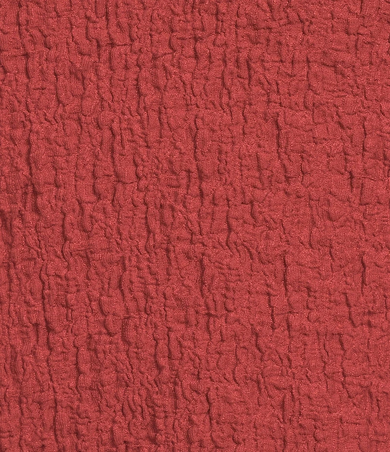 Calessa Solid Textured Cowl Neck 3/4 Sleeve Tunic