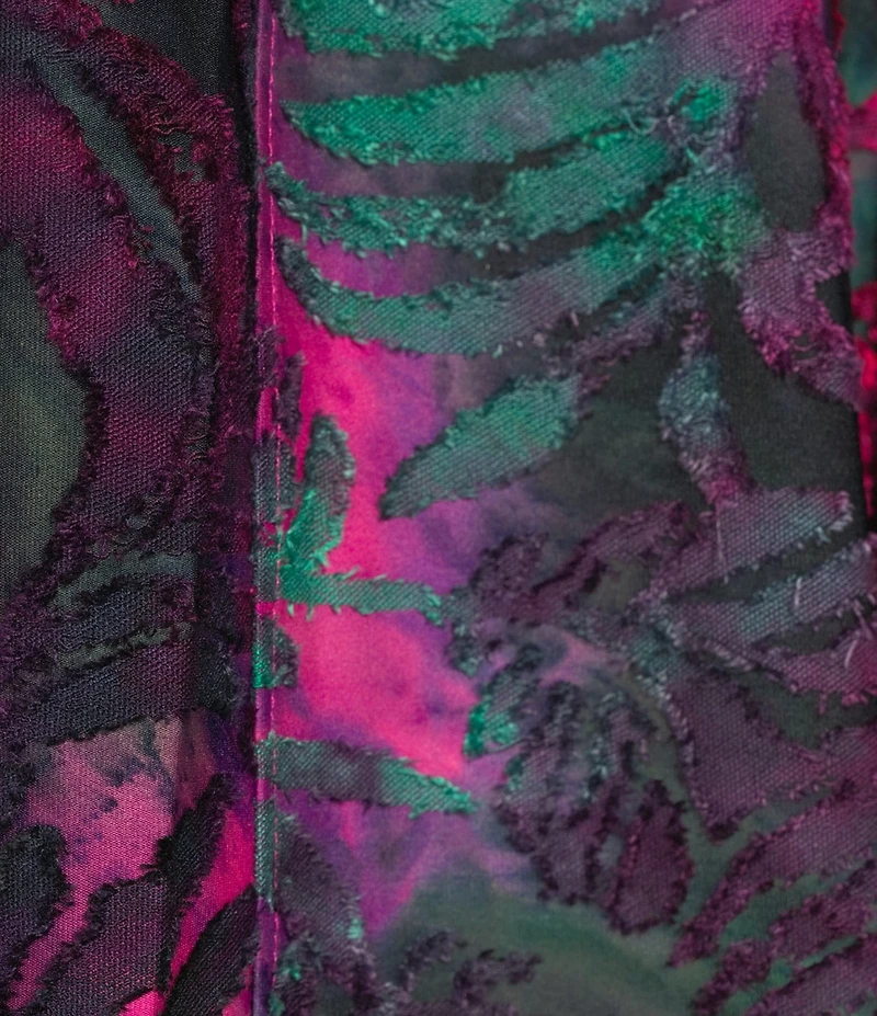 Calessa Burnout Tie-Dye Knit Wrist Sleeve Open-Front Cardigan