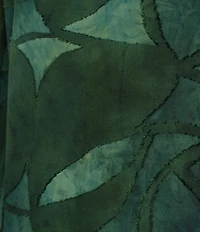 Calessa Burnout Tie-Dye Split V-Neck Long Sleeve Tunic