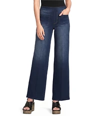 Calessa Demin Wide Leg Pull-On Pants