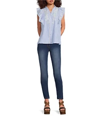 Calessa Denim Four Way Stretch Skinny Ankle Length Jeggings