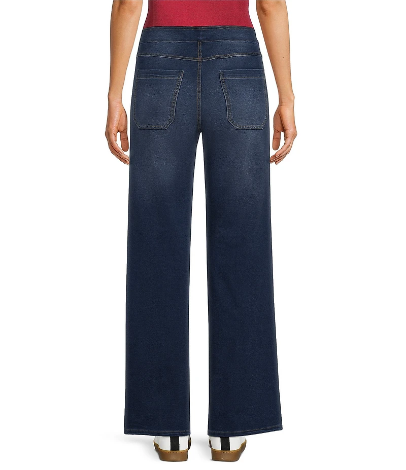 Calessa Denim Wide Leg Ankle Pants