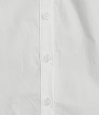 Calessa Embroidered Crew Neck Short Sleeve Button-Front Tunic