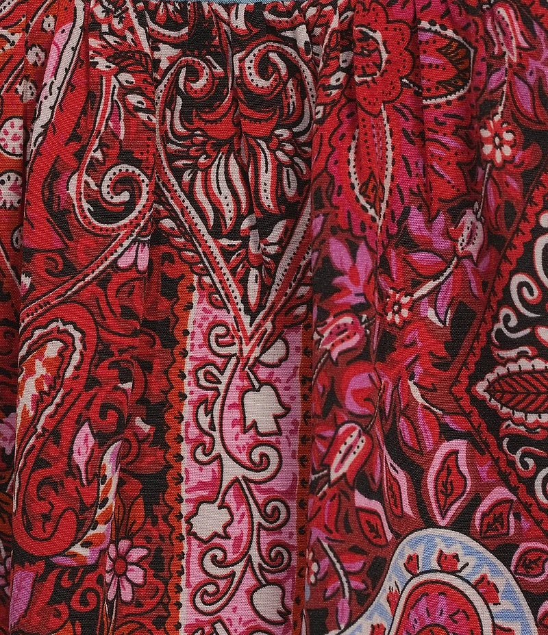 Calessa Embroidered Square Neck Short Sleeve Tunic