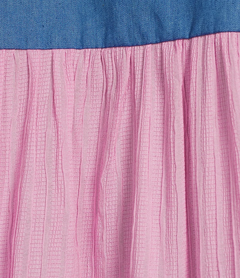 Calessa Embroidered Square Neck Short Sleeve Tunic