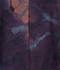 Calessa Knit Burnout Tie-Dye Print Wrist Sleeve Open-Front Cardigan