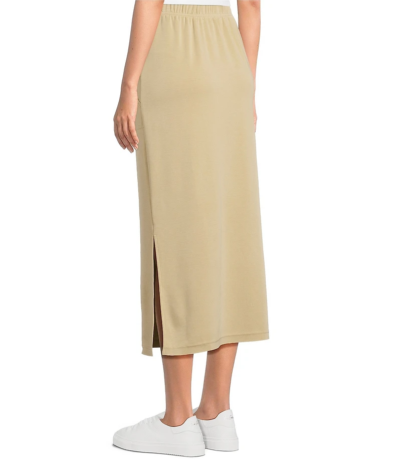 Calessa Knit Modal Shift Midi Skirt