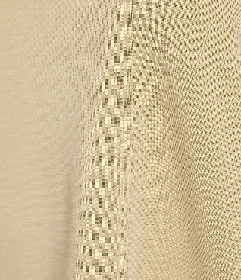 Calessa Knit Modal Stripe Round Neck Elbow Length Sleeve Tunic
