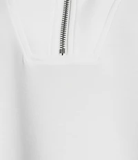 Calessa Coordinating Knit Modal Zip Funnel Neck Long Sleeve Tunic